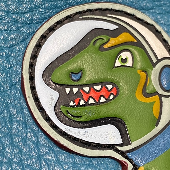 Rare Coach Space Rexy Astronaut Nasa Rocket UFO Backpack Leather HTF Jetpack - Picture 10 of 14